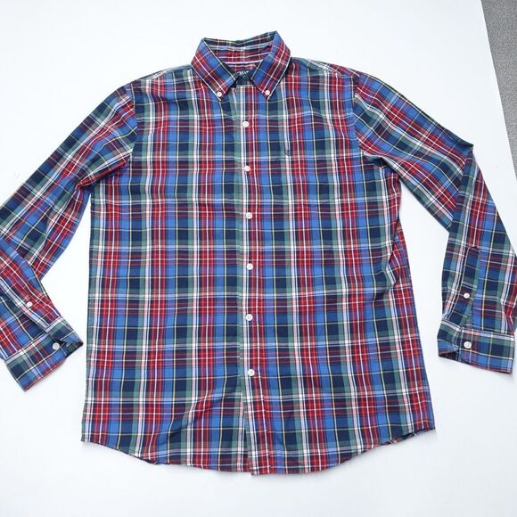 Chaps Shirt Men's Medium Multicolor Plaid Long Sleeve Classic Pocket Button-Down - Picture 1 of 8